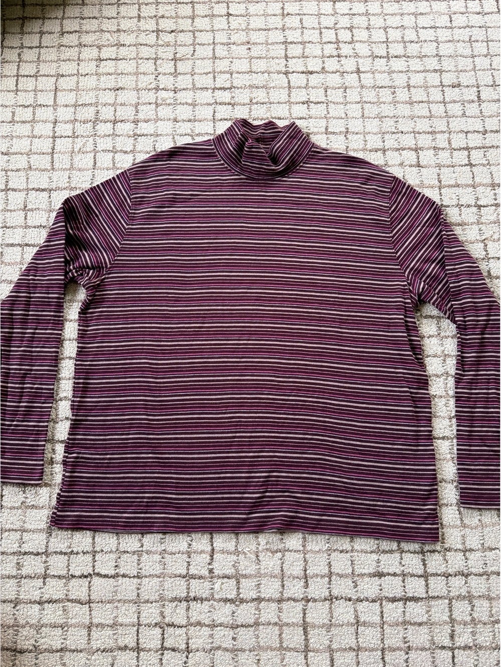 Womens Fall Style Striped Mockneck Long Sleeve layering Shirt cozy cabin granola